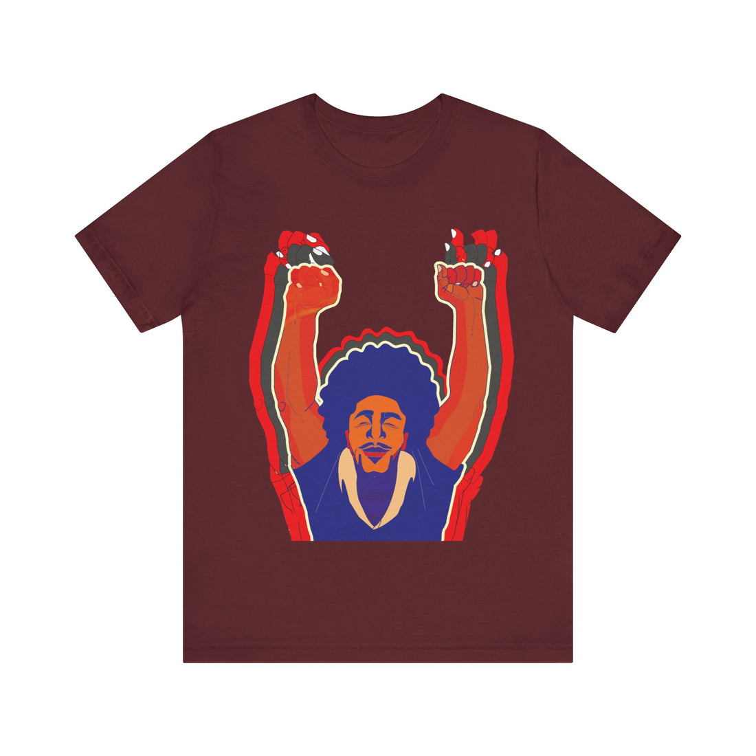 Afro Man Tripple Fist Up - Unisex Jersey Short Sleeve Tee