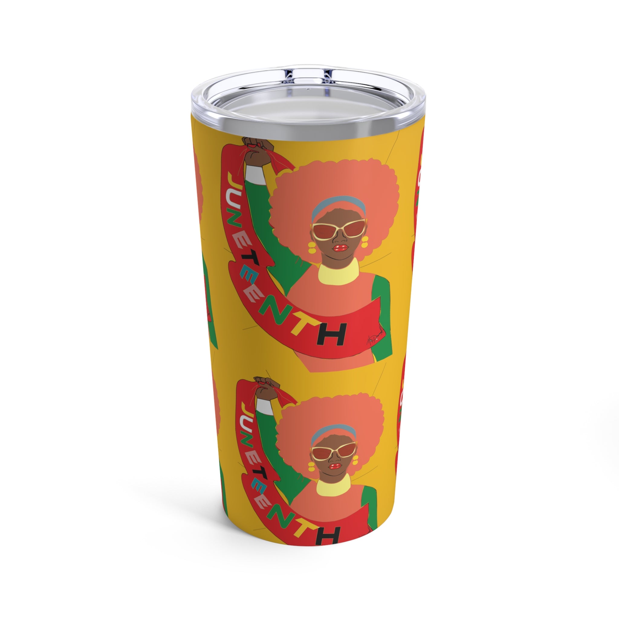 Juneteenth Motif Tumbler 20oz