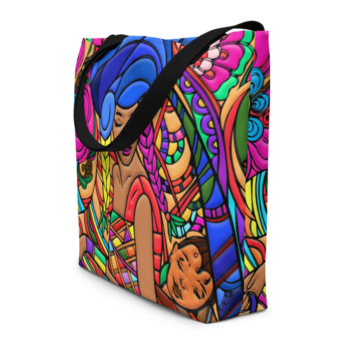 Mama Africa All-Over Print Large Tote Bag