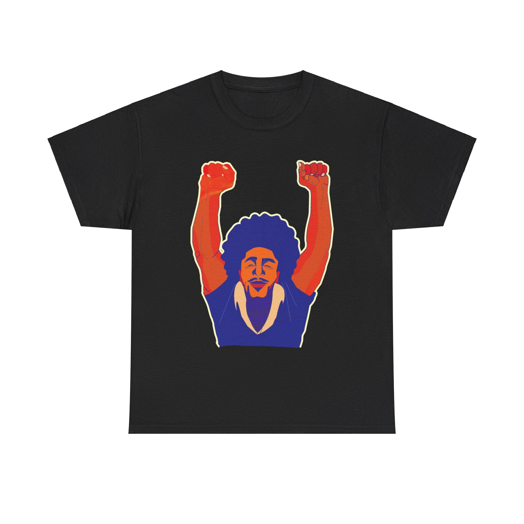 Afro Man Fist Up - Unisex Heavy Cotton Tee