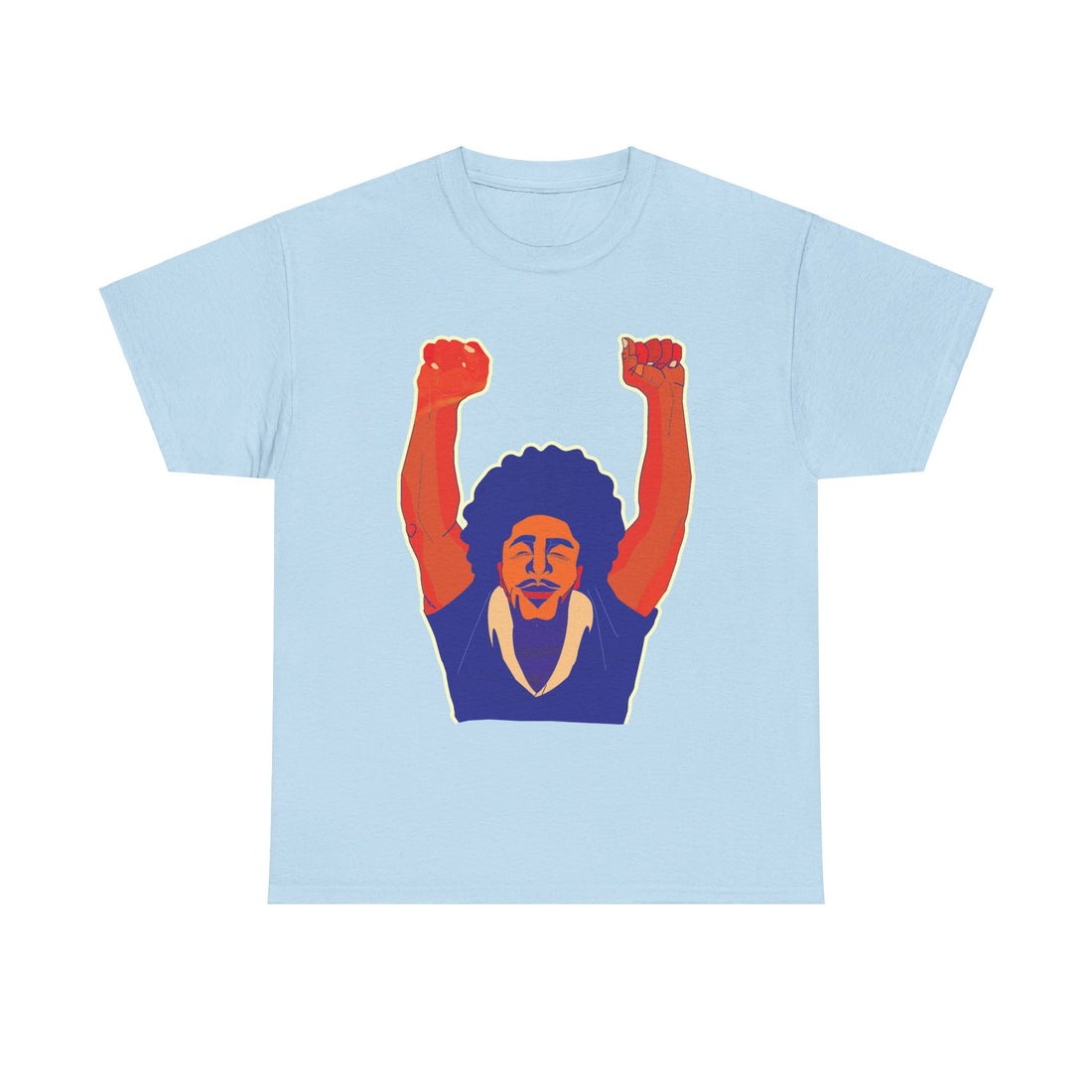 Afro Man Fist Up - Unisex Heavy Cotton Tee