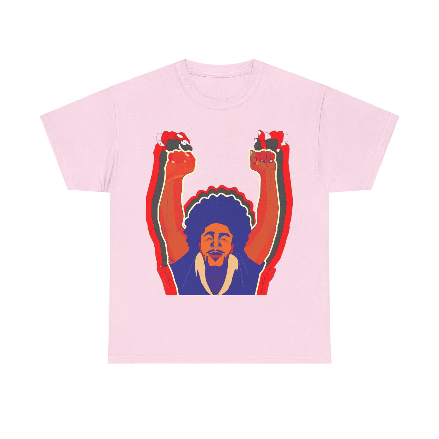 Afro Man Tripple Ace Fist Up - Unisex Heavy Cotton Tee