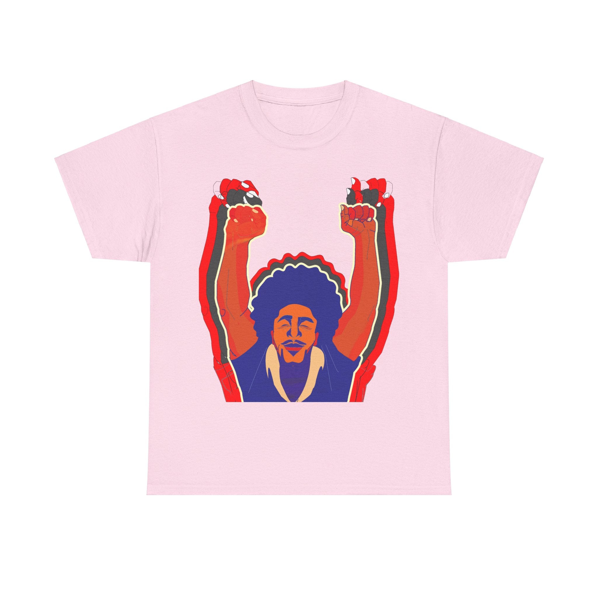 Afro Man Tripple Ace Fist Up - Unisex Heavy Cotton Tee