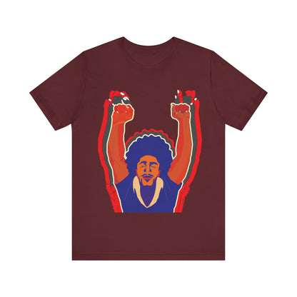 Afro Man Tripple Fist Up - Unisex Jersey Short Sleeve Tee