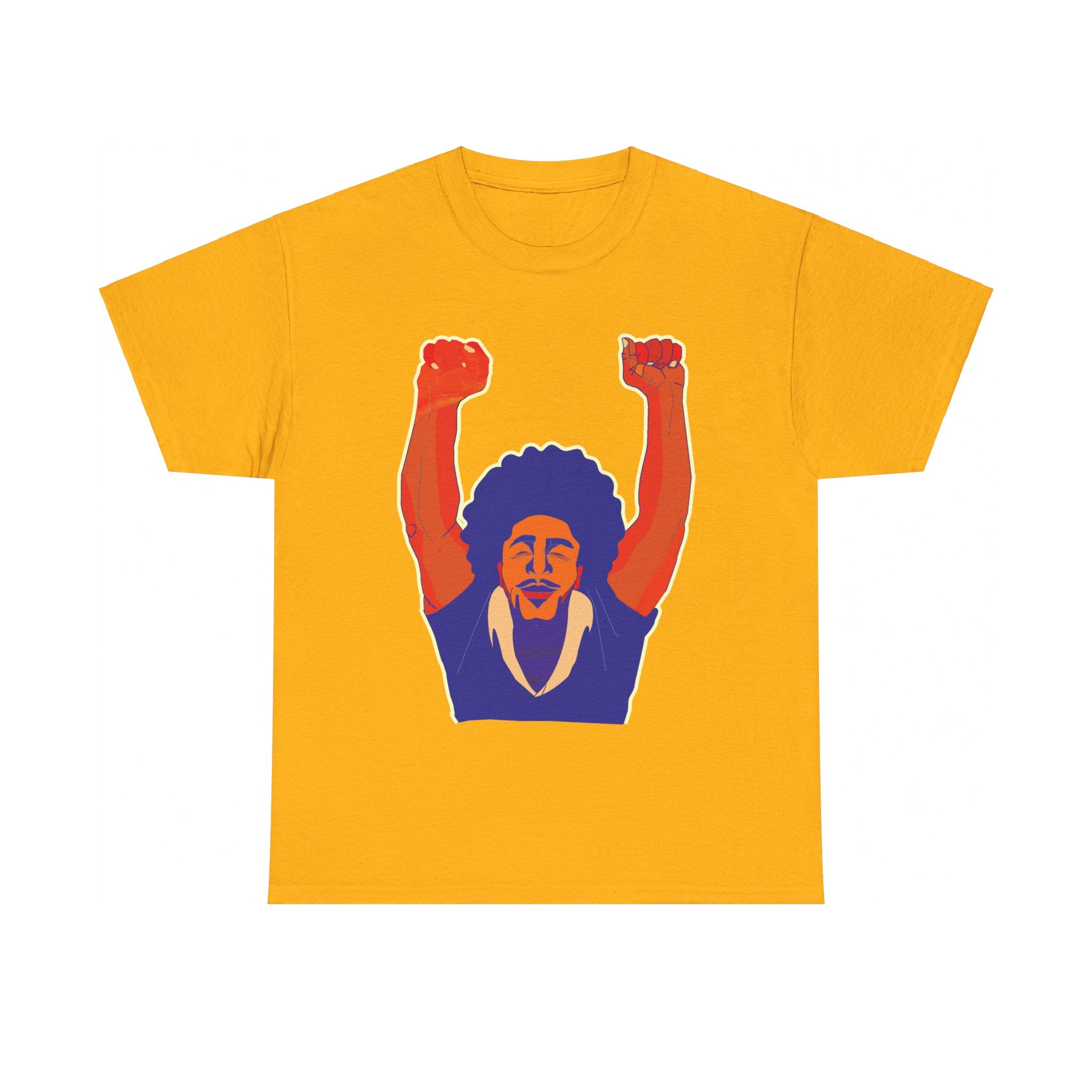 Afro Man Fist Up - Unisex Heavy Cotton Tee