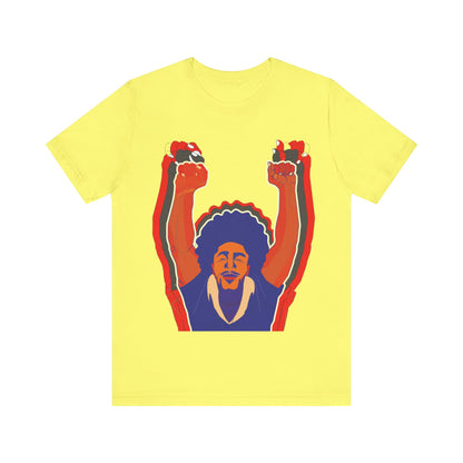 Afro Man Tripple Fist Up - Unisex Jersey Short Sleeve Tee