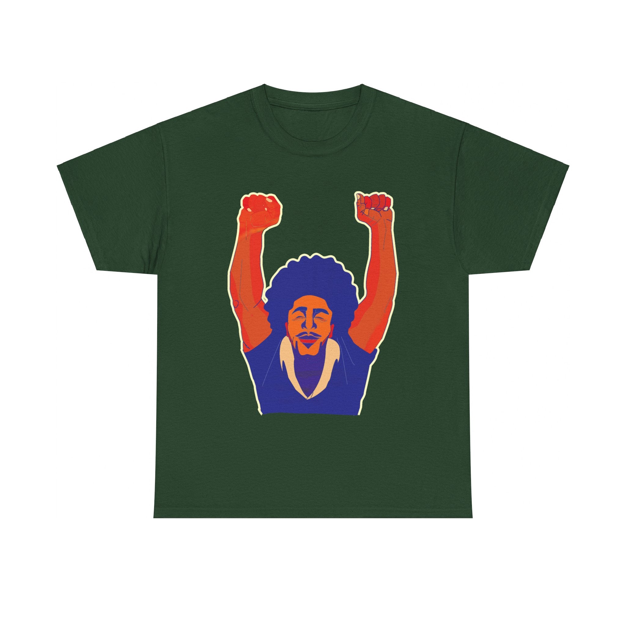 Afro Man Fist Up - Unisex Heavy Cotton Tee