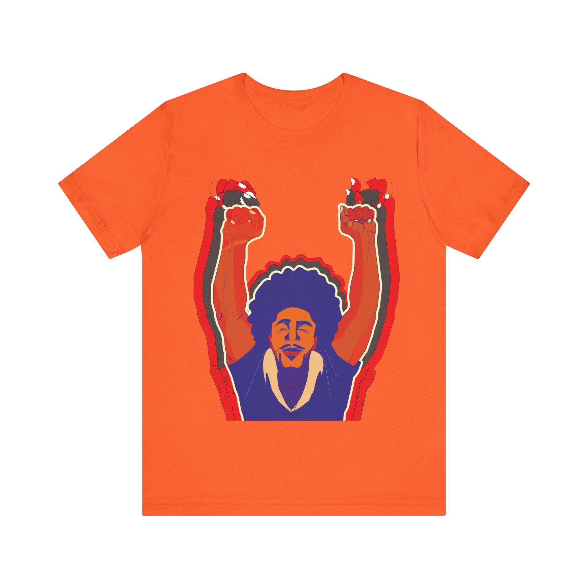 Afro Man Tripple Fist Up - Unisex Jersey Short Sleeve Tee