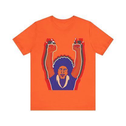 Afro Man Tripple Fist Up - Unisex Jersey Short Sleeve Tee