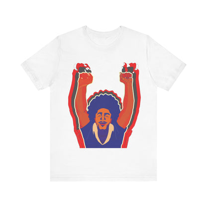 Afro Man Tripple Fist Up - Unisex Jersey Short Sleeve Tee