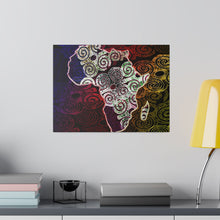Africa Map Adorned - Matte Canvas, Stretched, 0.75"