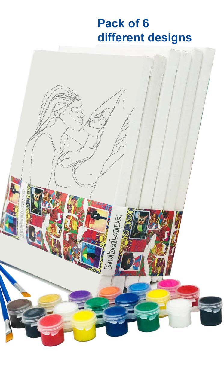 8 Pack Pre Drawn Canvas for Painting for Adults Sip and Paint Party  Supplies Can