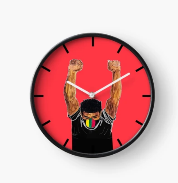 Fist Up - BubaLapa Wall Clock – Power, Pride, and Art in Motion