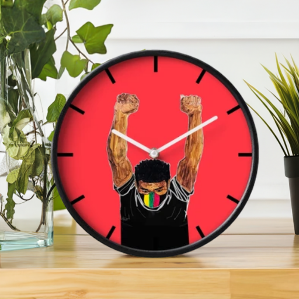 Fist Up - BubaLapa Wall Clock – Power, Pride, and Art in Motion