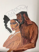 Couples Painting Kit - African king and Queen Canvas - Painting Party Canvas