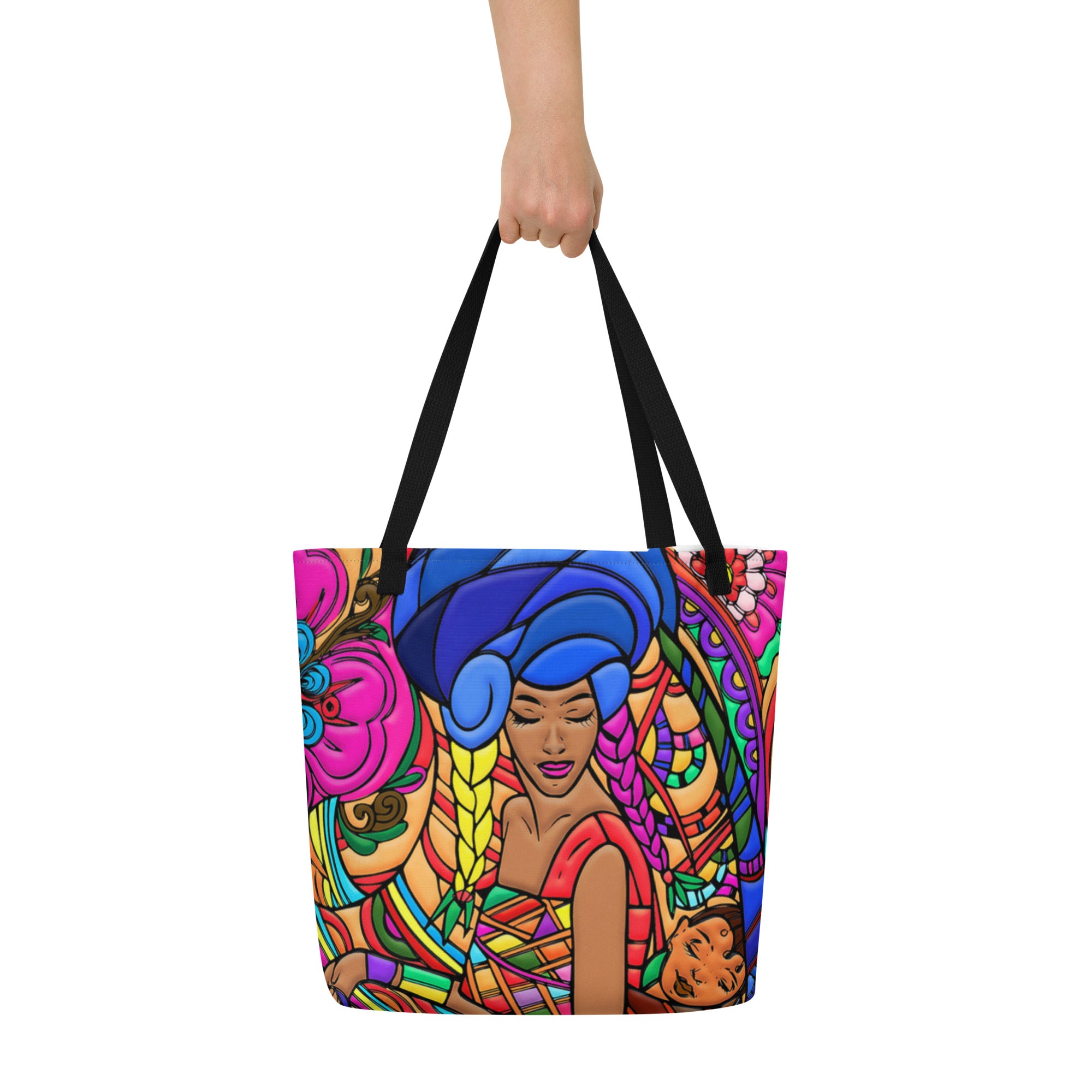 Mama Africa All-Over Print Large Tote Bag