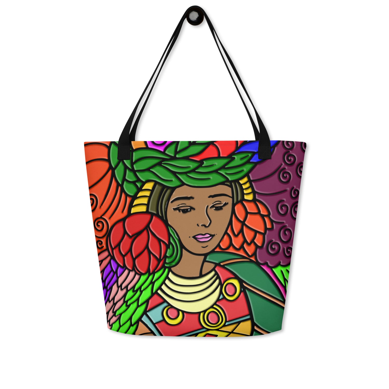 African Sisters Bubalapa All-Over Print Large Tote Bag