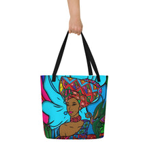 African Queen Ibo Maiden All-Over Print Large Tote Bag
