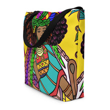 Fulani Afro Queen All-Over Print Large Tote Bag