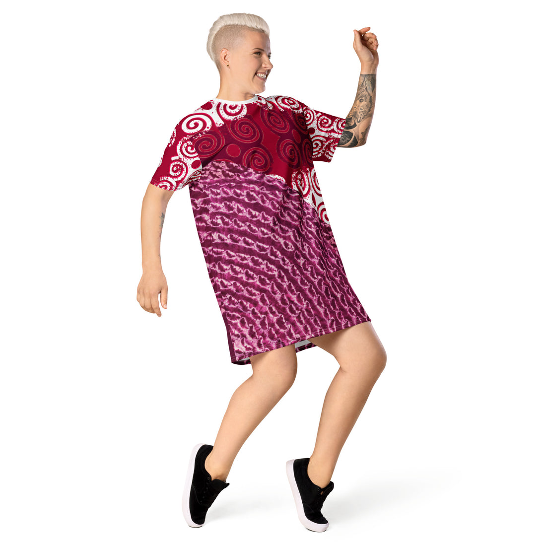 Bubalapa Batik Patch T-shirt dress