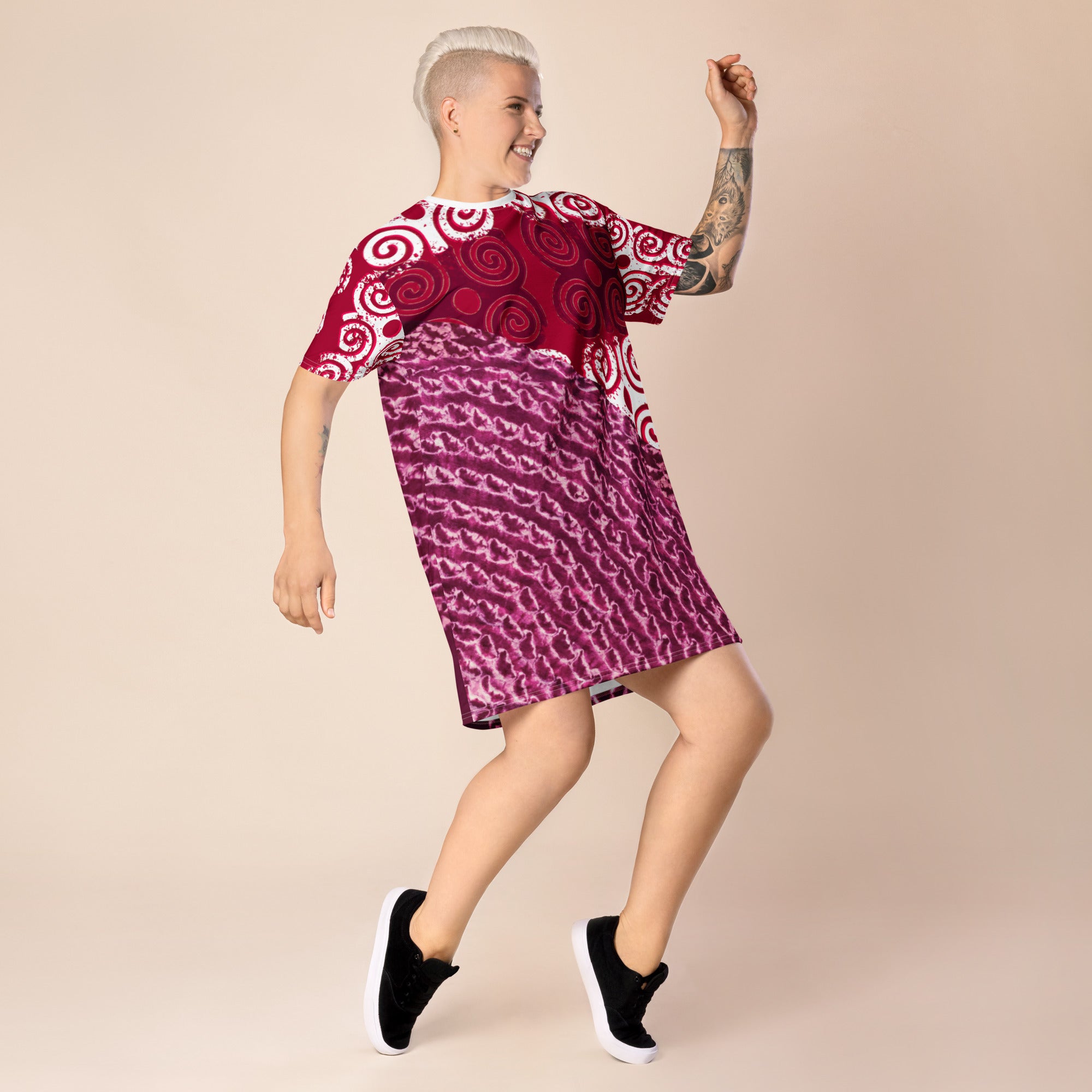 Bubalapa Batik Patch T-shirt dress