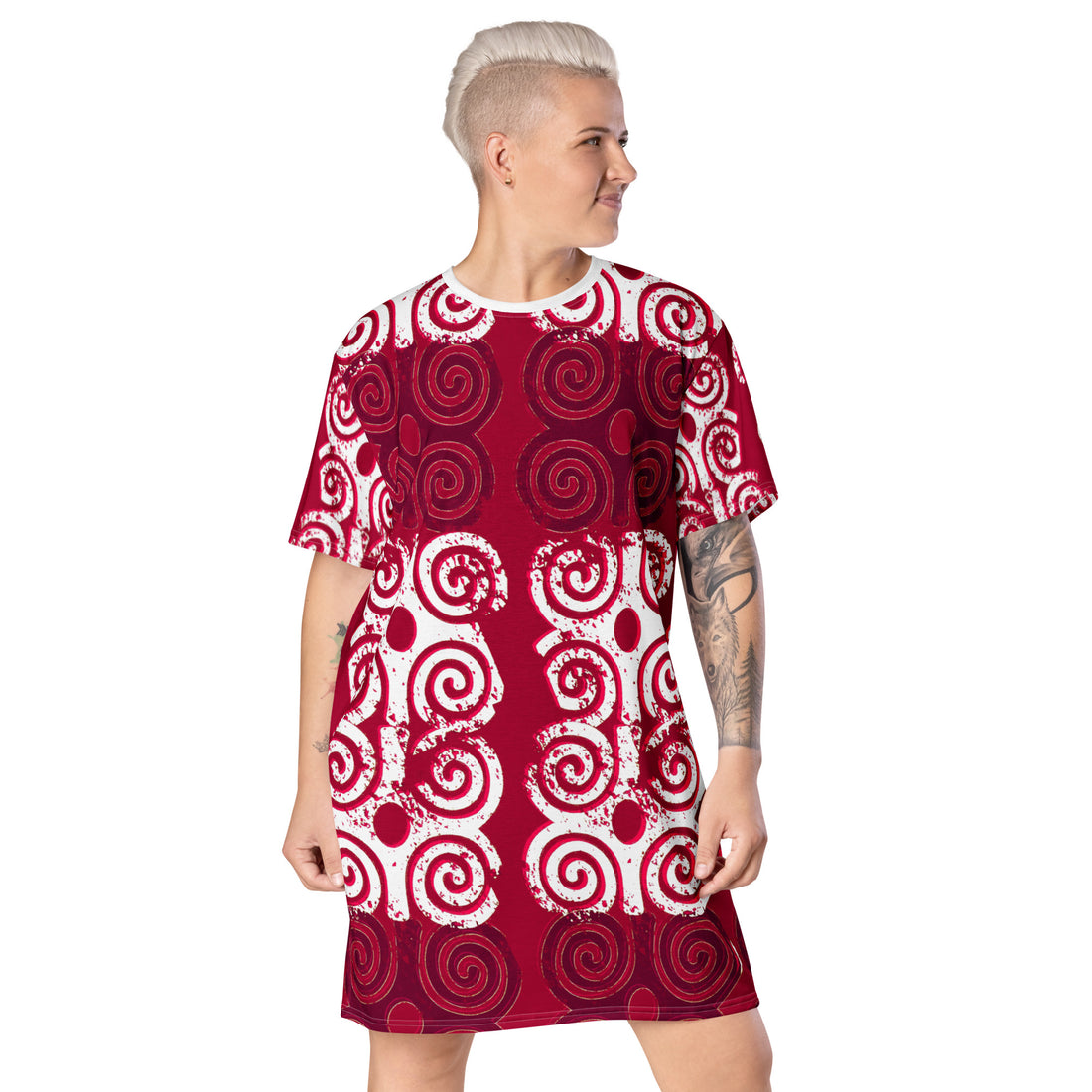 Bubalapa Spiral Batik T-shirt dress