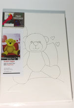 Fluffy Teddy Unpainted DIY Painting Canvas