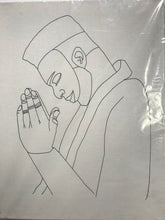 African American Man Praying Canvas - African Painting Party Canvas
