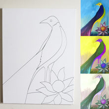 Long-Tail Bird DIY Canvas (Only): Bird - DIY Painting