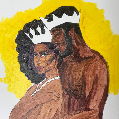 Couples Painting Kit - African king and Queen Canvas - Painting Party Canvas