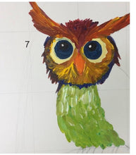 NIght Owl DIY Ready to Paint Canvas - BubaLapa Predrawn