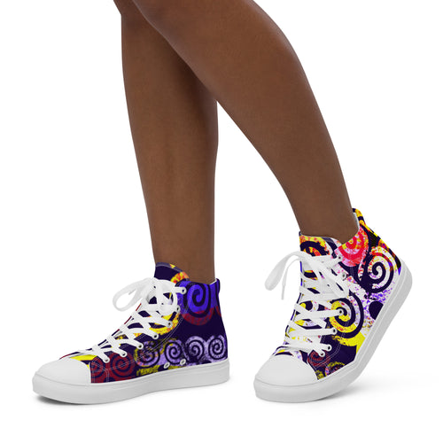 Bubalapa Spiral Women’s high top canvas shoes